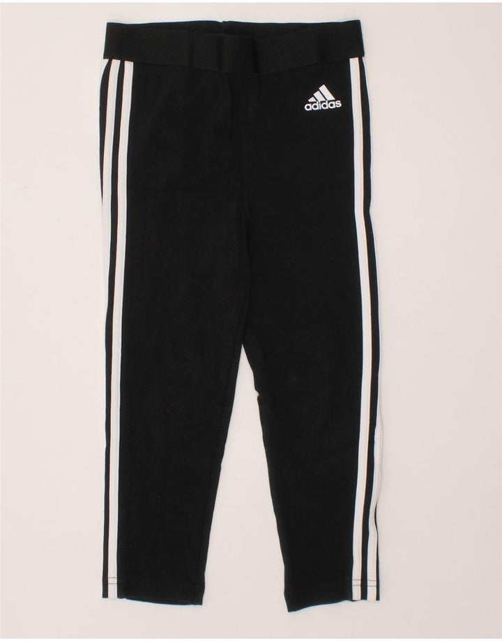 ADIDAS Girls Leggings 3-4 Years  Black Cotton