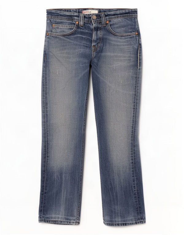 Jeans Levi's da donna 511 slim invecchiati W30 L29 cotone blu