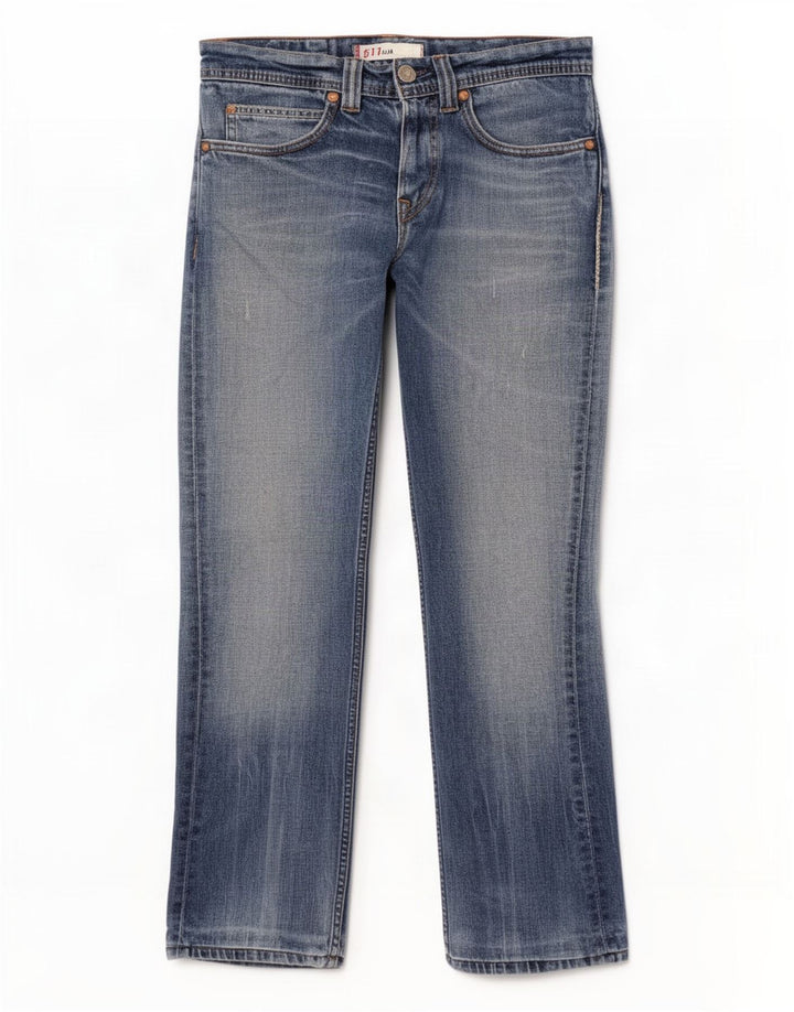 Jeans Levi's da donna 511 slim invecchiati W30 L29 cotone blu