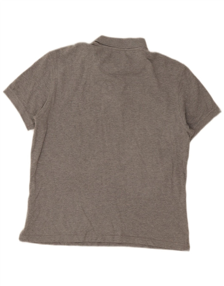 Polo da uomo Barbour grande in cotone color block grigio