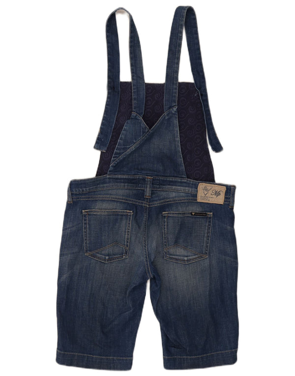 Pantaloncini di jeans salopette da donna Meltin' Pot W31 cotone blu navy medio