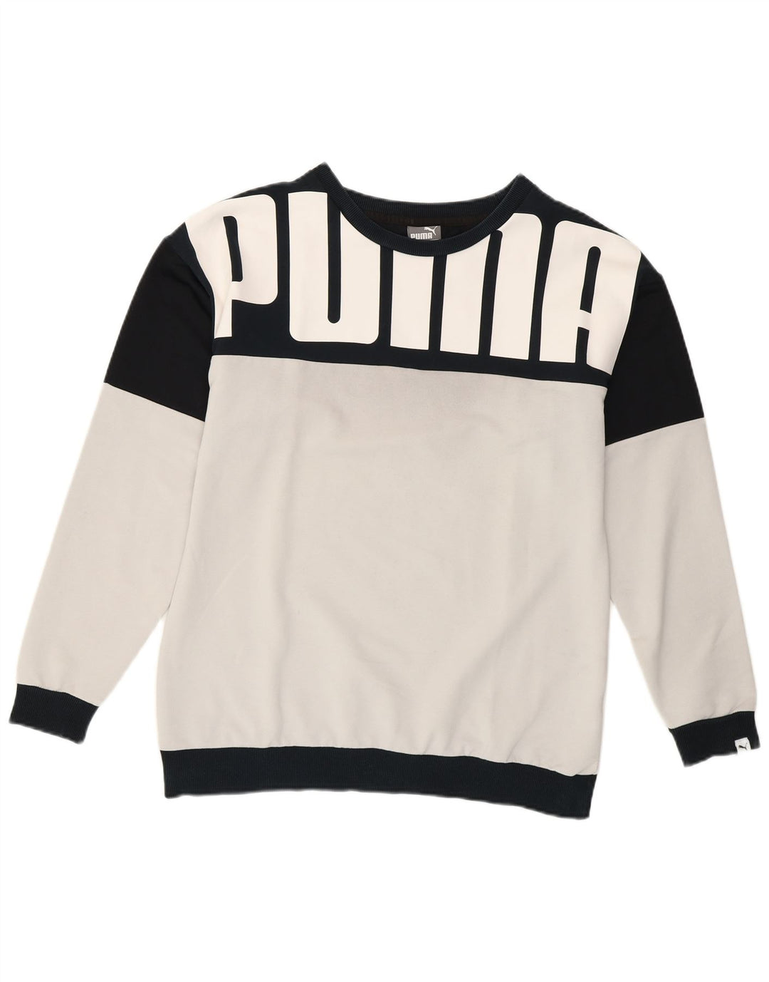 Felpa grafica da donna Puma Jumper UK 12 Medium White Colourblock