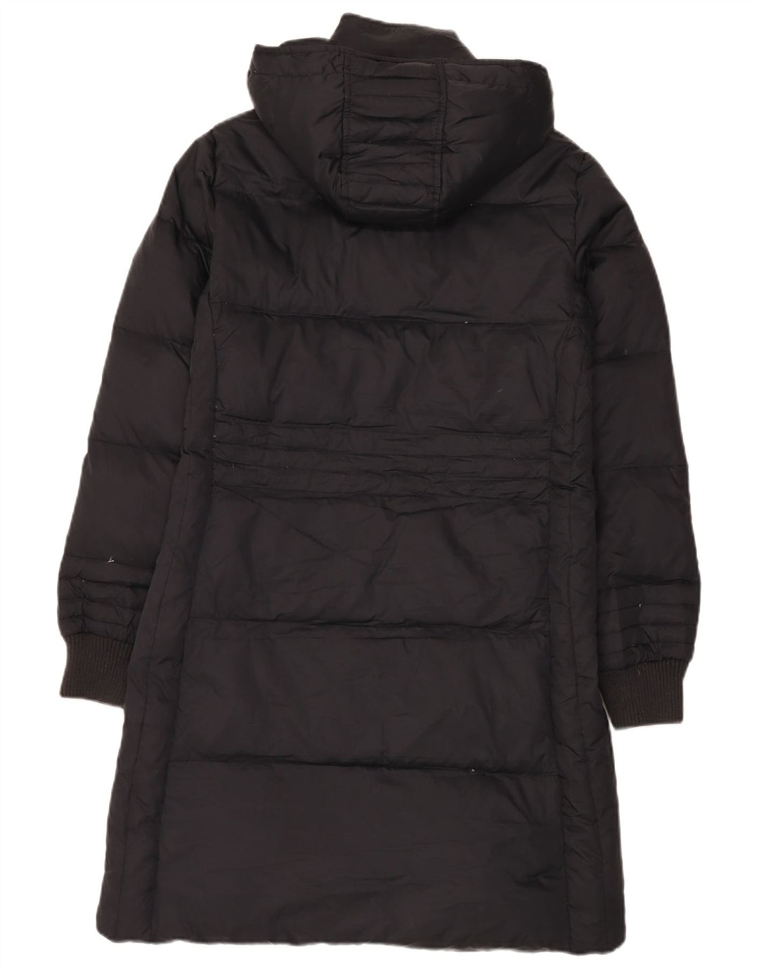 Cappotto imbottito con cappuccio da donna Playlife UK 12 medio nero in poliammide
