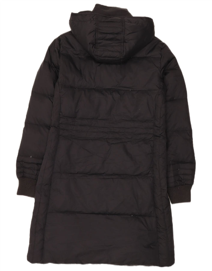 Cappotto imbottito con cappuccio da donna Playlife UK 12 medio nero in poliammide