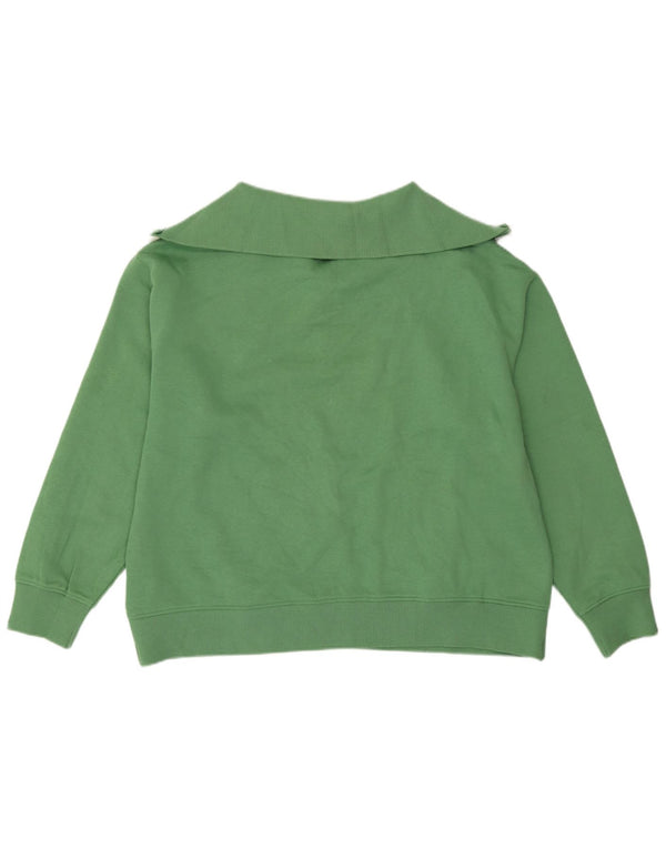 Marks & Spencer Womens Loose Fit Sweatshirt Jumper UK 16 Large Green