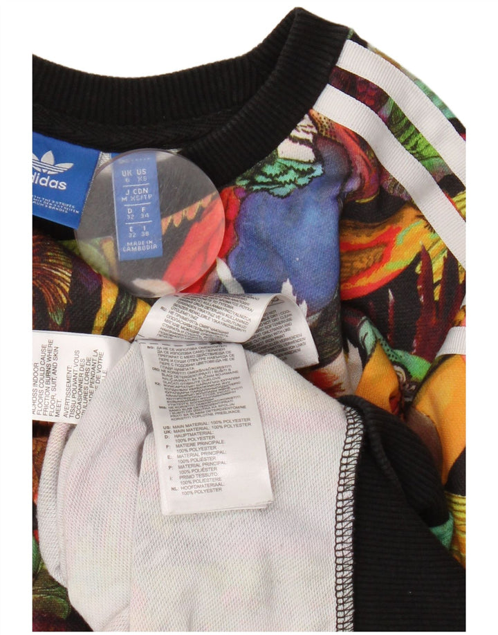 Felpa oversize da donna Adidas UK 6 XS multicolore tropicale