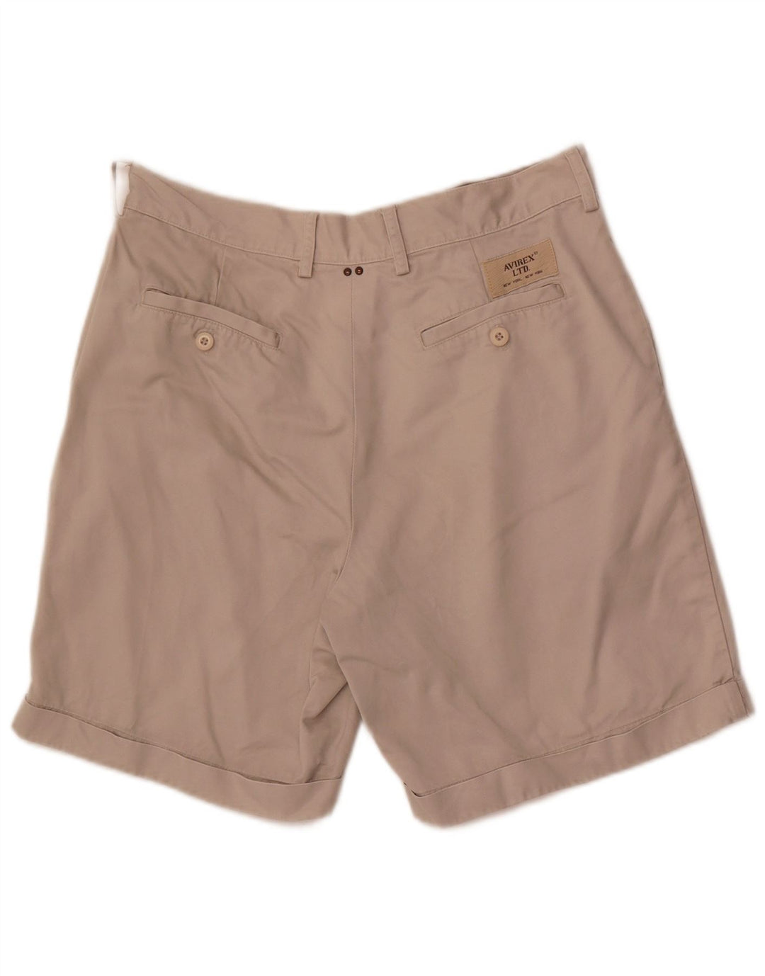Pantaloncini chino con pegging da uomo Avirex W32 in cotone beige medio