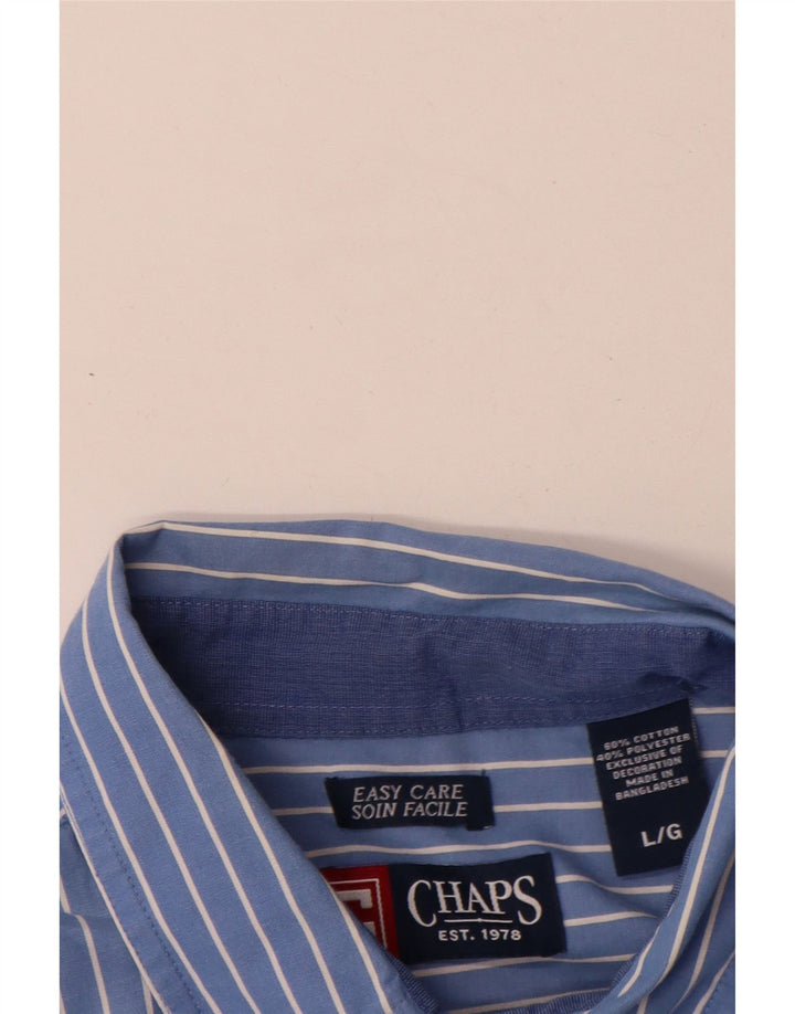 Camicia Uomo Chaps Large in cotone a righe blu