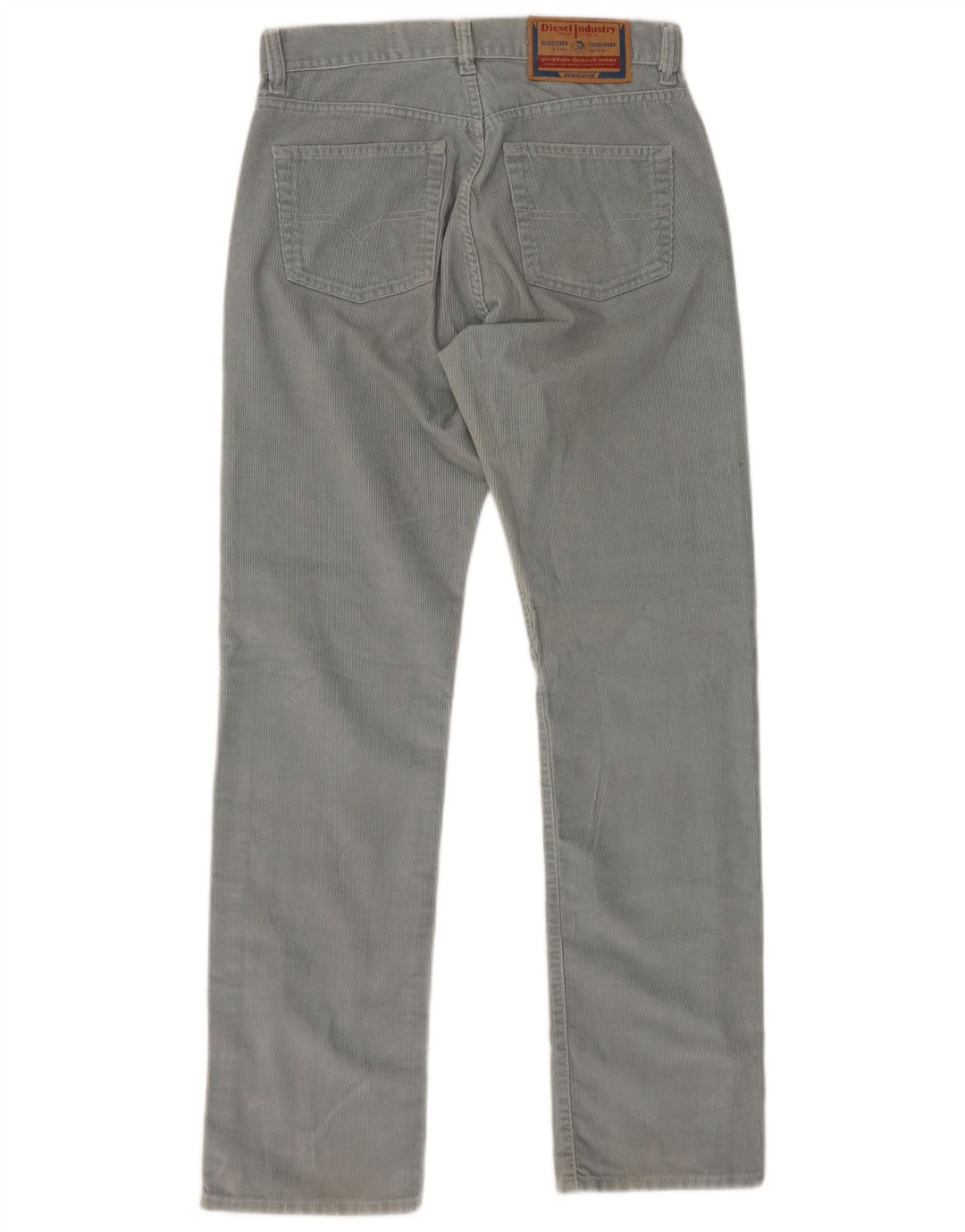 DIESEL Pantaloni dritti da uomo in velluto a coste W30 L31 in cotone blu