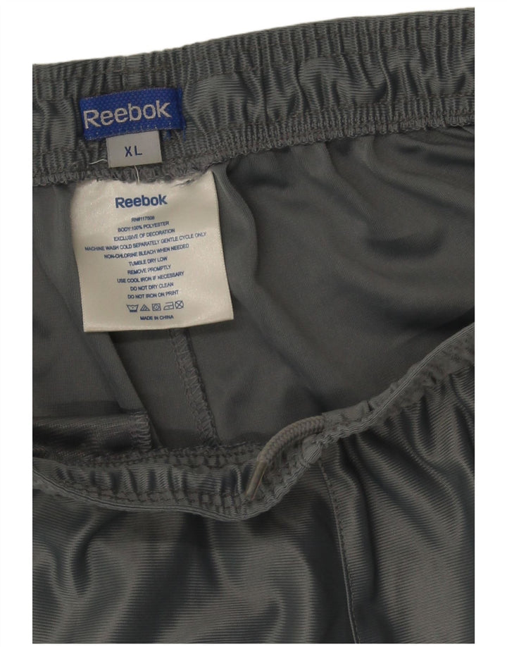 Pantaloncini sportivi Reebok da uomo XL in poliestere color block grigio