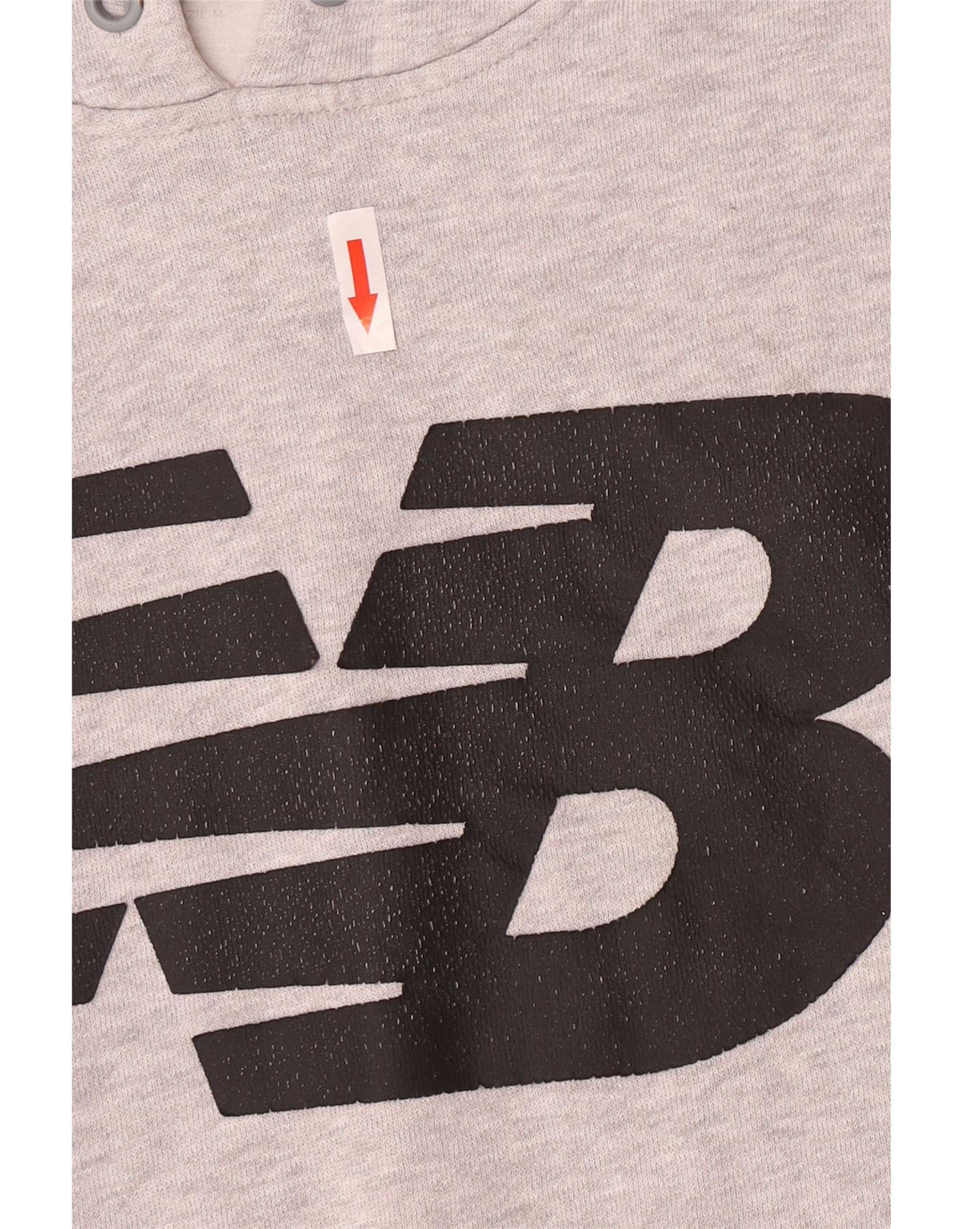 Maglione con cappuccio grafico da uomo New Balance in cotone grigio medio