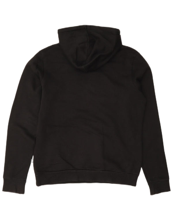 Felpa con cappuccio grafica da donna Puma UK 14 grande cotone nero