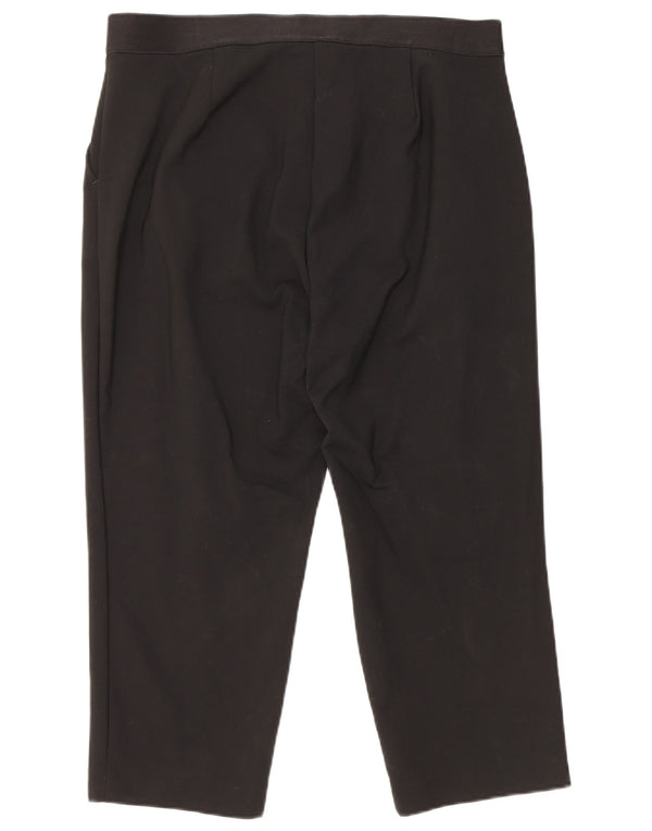 Pantaloni Capri da donna Marks & Spencer UK 16 Large W42 L21 Cotone nero