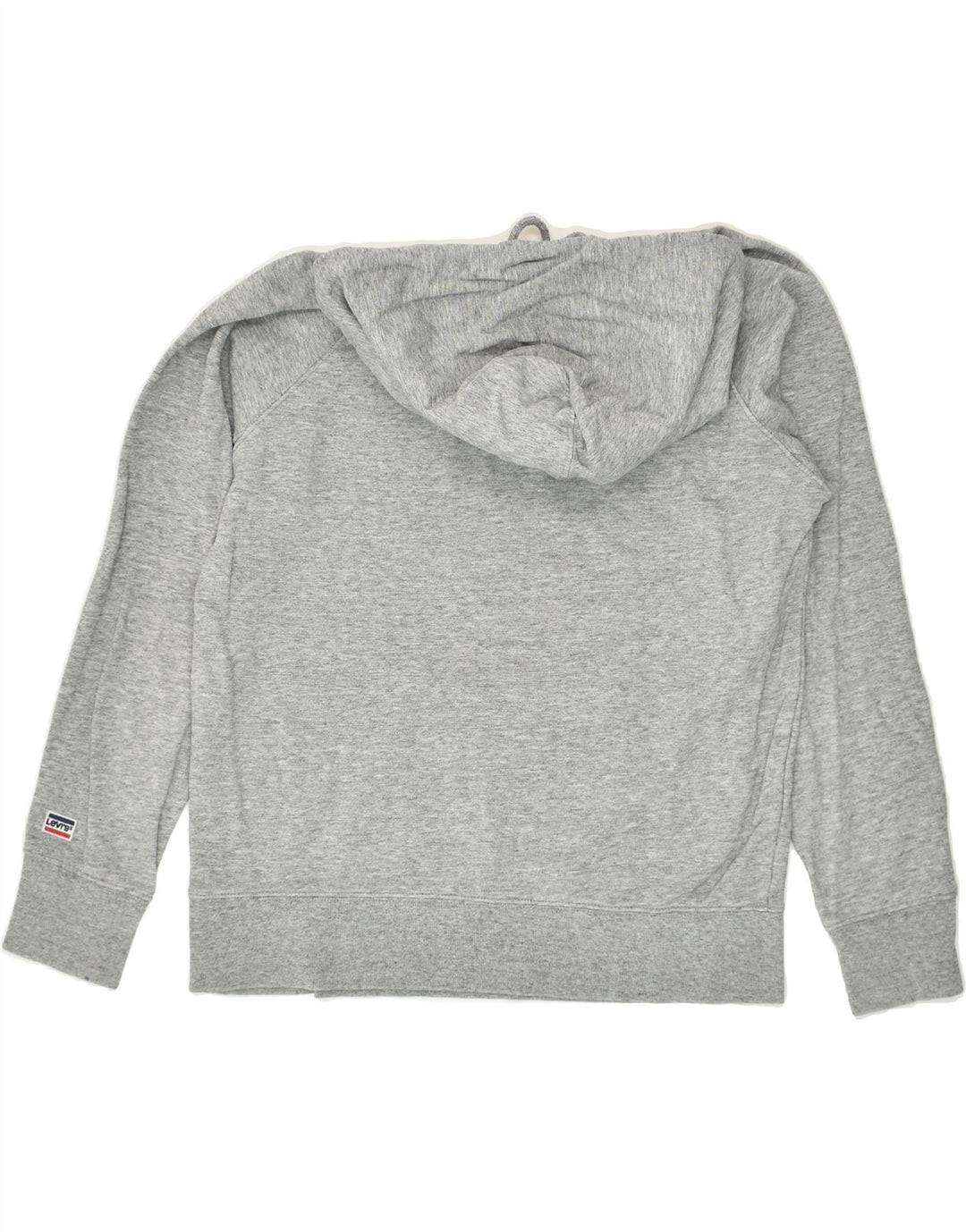 LEVI'S Womens Oversized Graphic Hoodie Jumper UK 10 Small Grey Cotton | Vintage Levi's | Thrift | Second-Hand Levi's | Used Clothing | Messina Hembry 