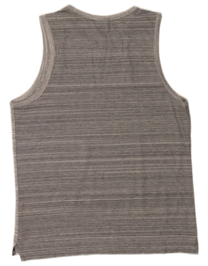 Canotta Nike da uomo in cotone a righe grigio medio