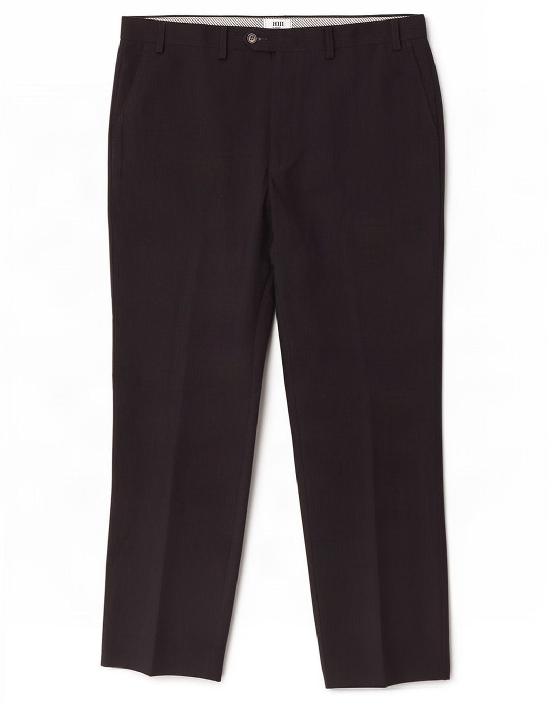 Pantaloni da abito dritti da uomo Marks & Spencer W38 L33 poliestere blu navy