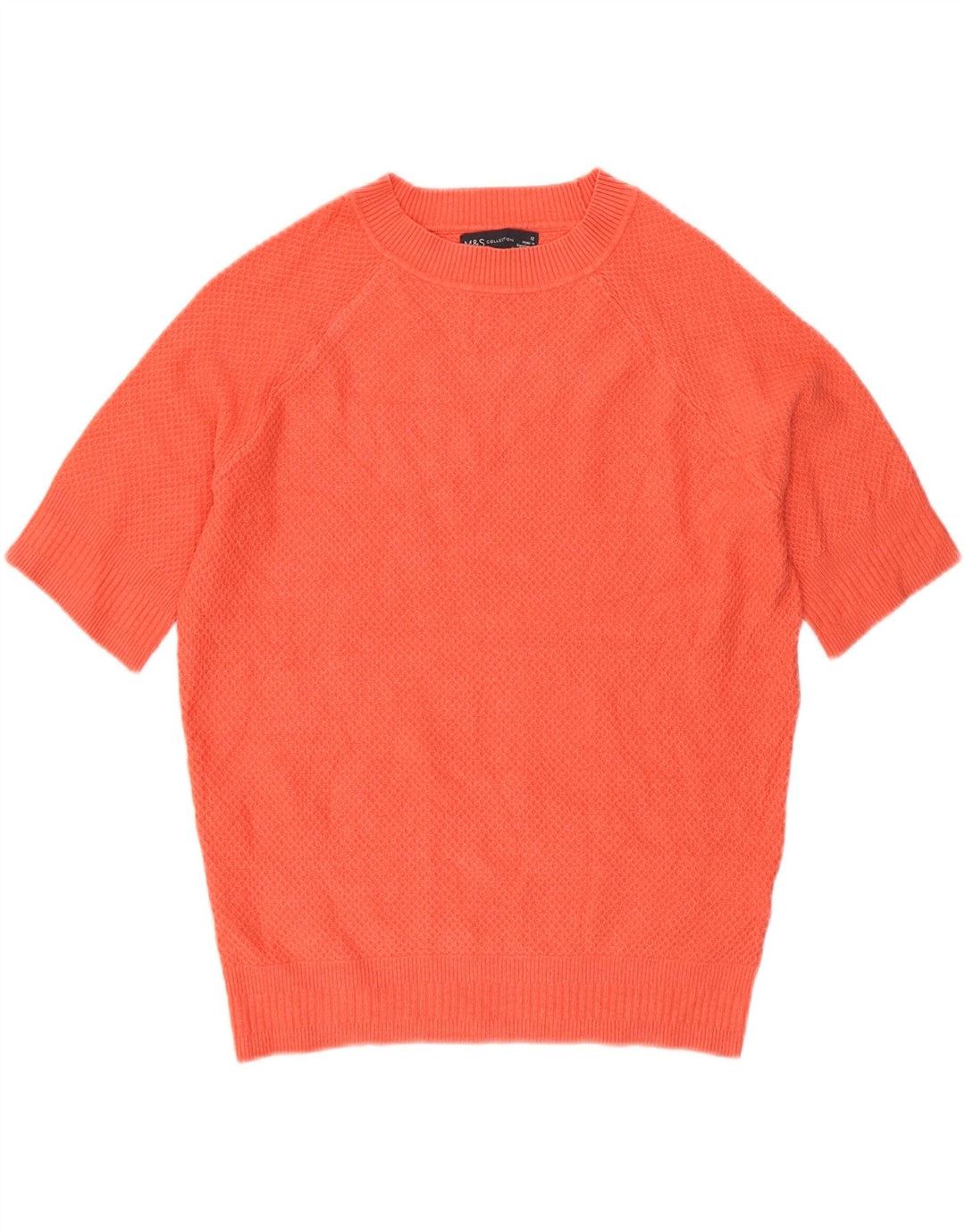 Maglione maglione girocollo da donna Marks & Spencer UK 12 arancione medio