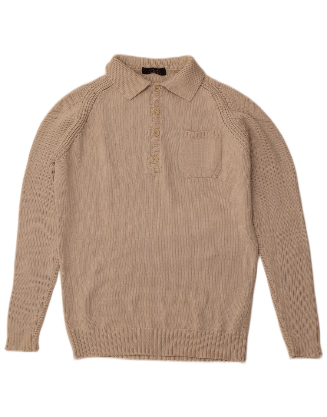 Maglione ZARA da uomo con collo alto XL in cotone beige