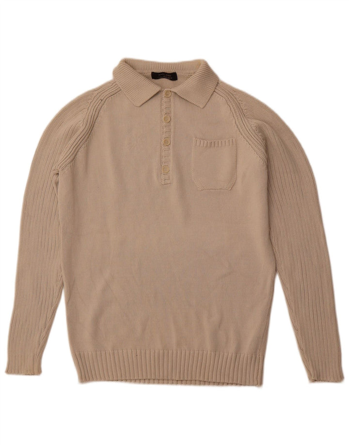 Maglione ZARA da uomo con collo alto XL in cotone beige