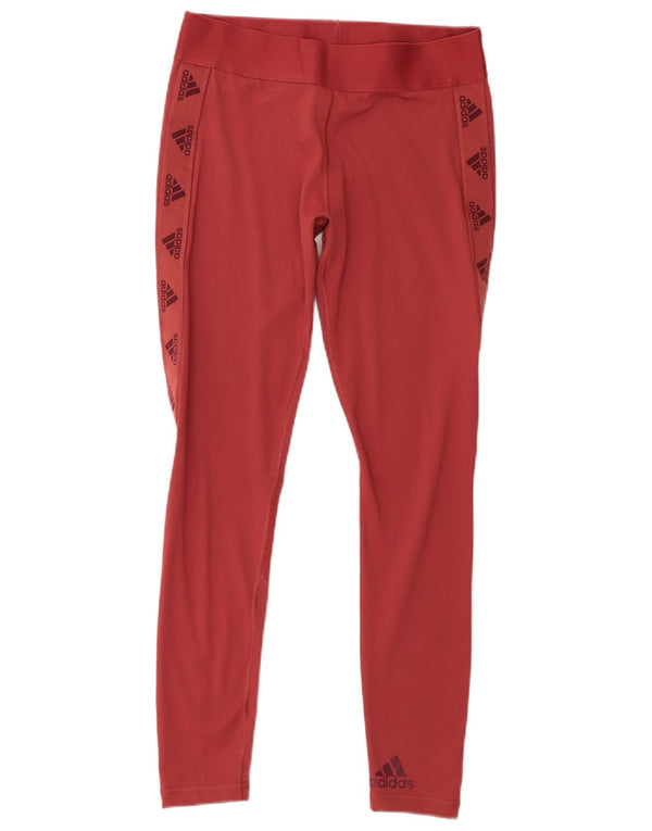 Leggings Adidas Aeroready Graphic da donna UK 12/14 Rosso medio