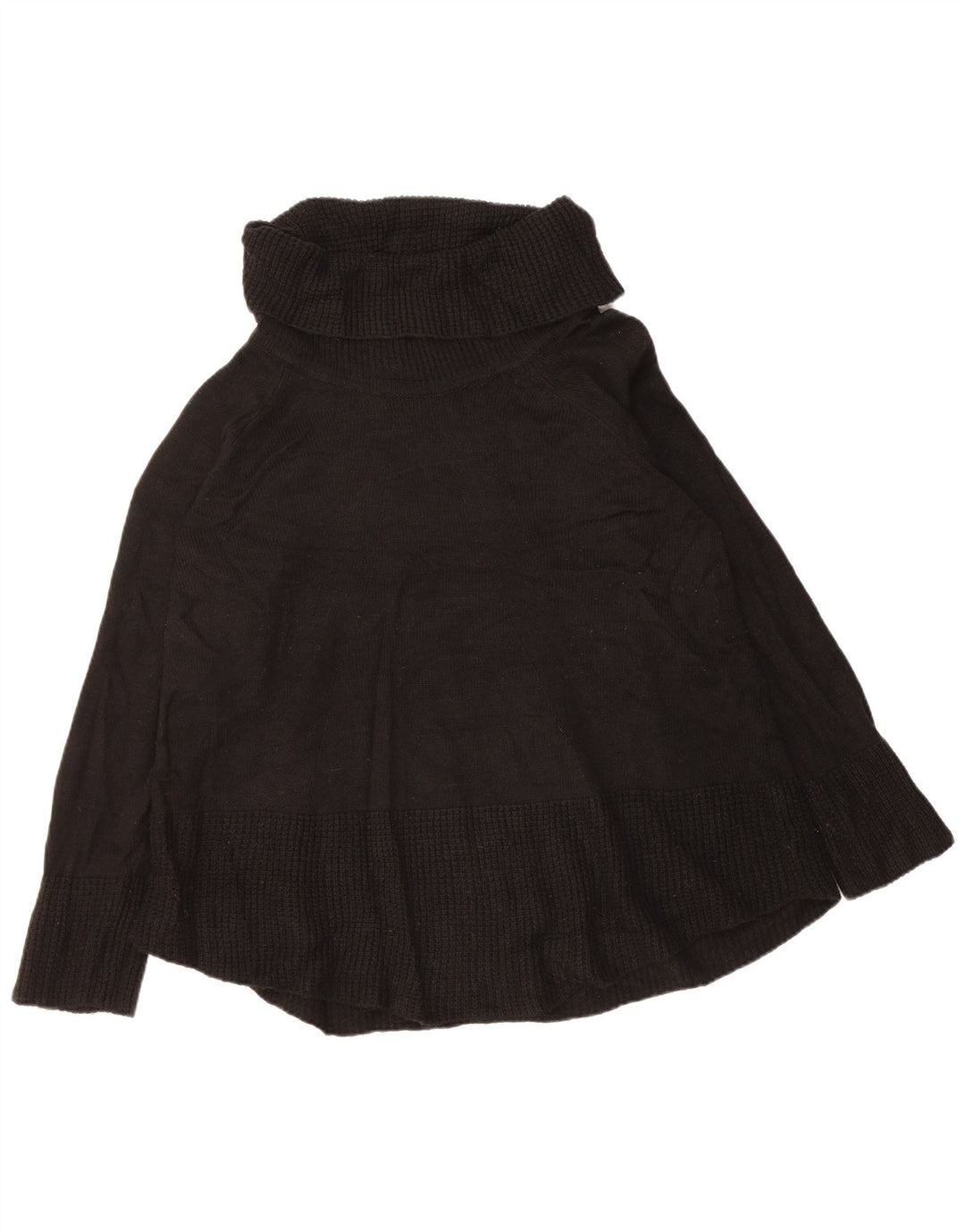 CALVIN KLEIN Maglione maglione da donna con collo alto UK 18 XL Acrilico nero