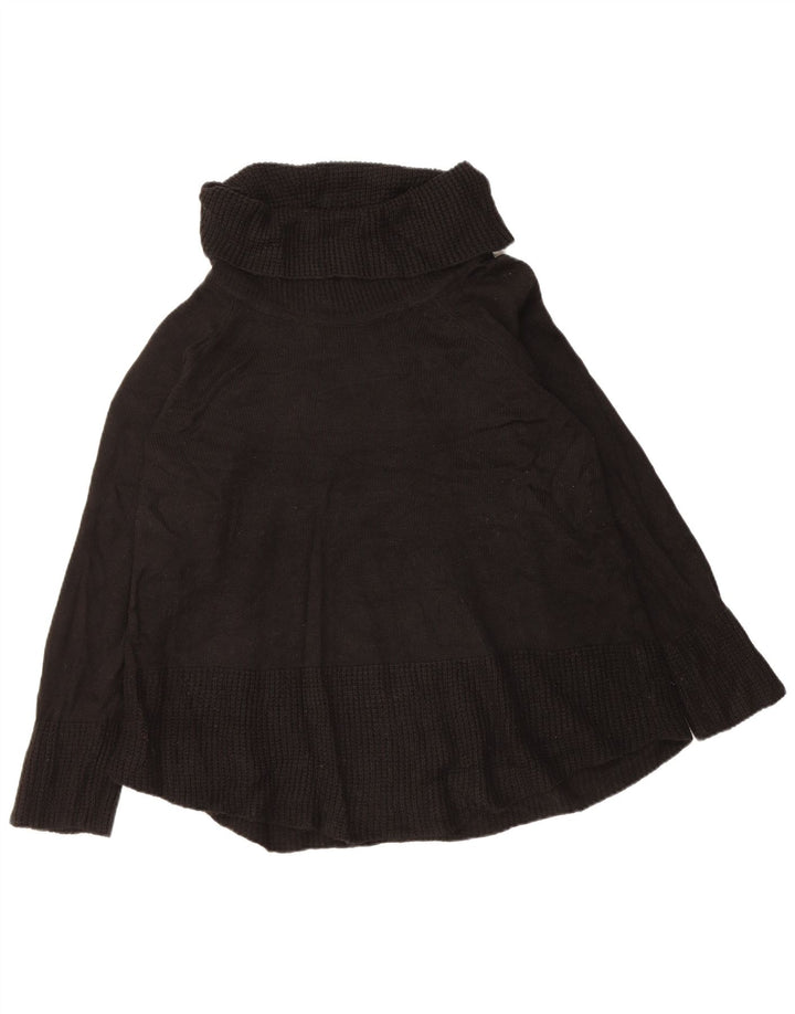 CALVIN KLEIN Maglione maglione da donna con collo alto UK 18 XL Acrilico nero