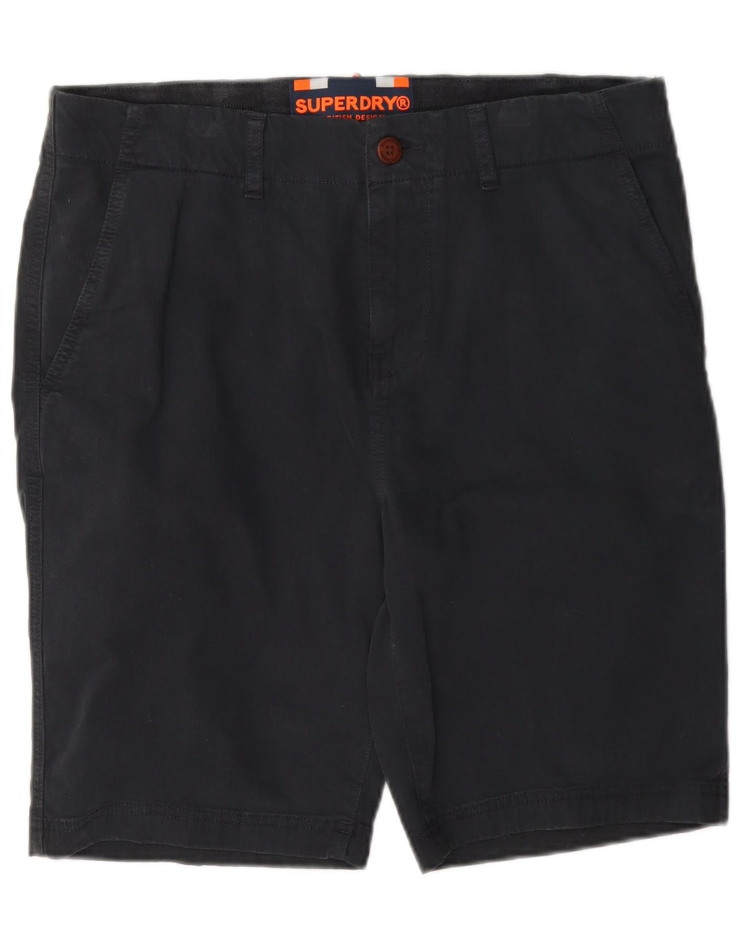 Pantaloncini chino da uomo Superdry W32 cotone blu navy medio