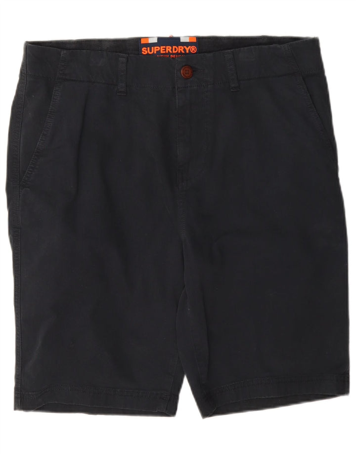 Pantaloncini chino da uomo Superdry W32 cotone blu navy medio