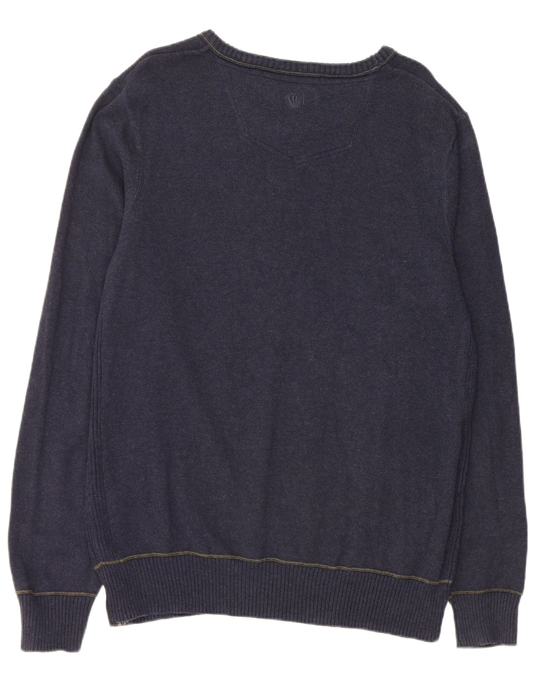 FAT FACE Maglione da uomo con scollo a barca grande in cotone blu navy