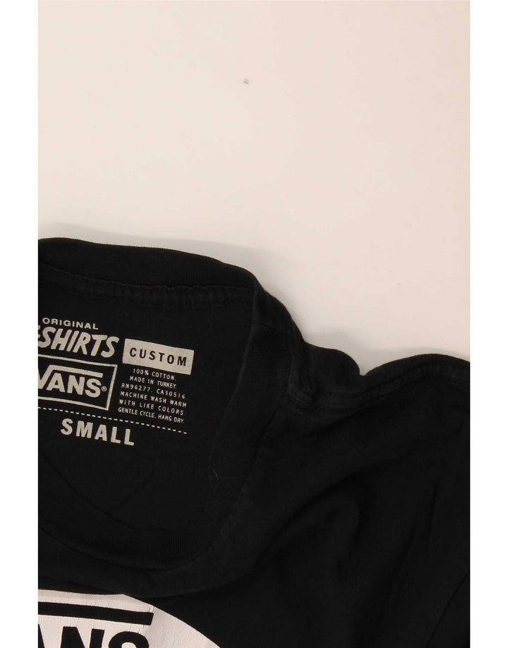 T-shirt grafica personalizzata da uomo Vans Top Small in cotone nero