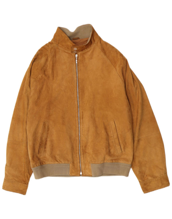 Giubbotto bomber in pelle scamosciata da uomo Gerani IT 56 3XL Pelle beige