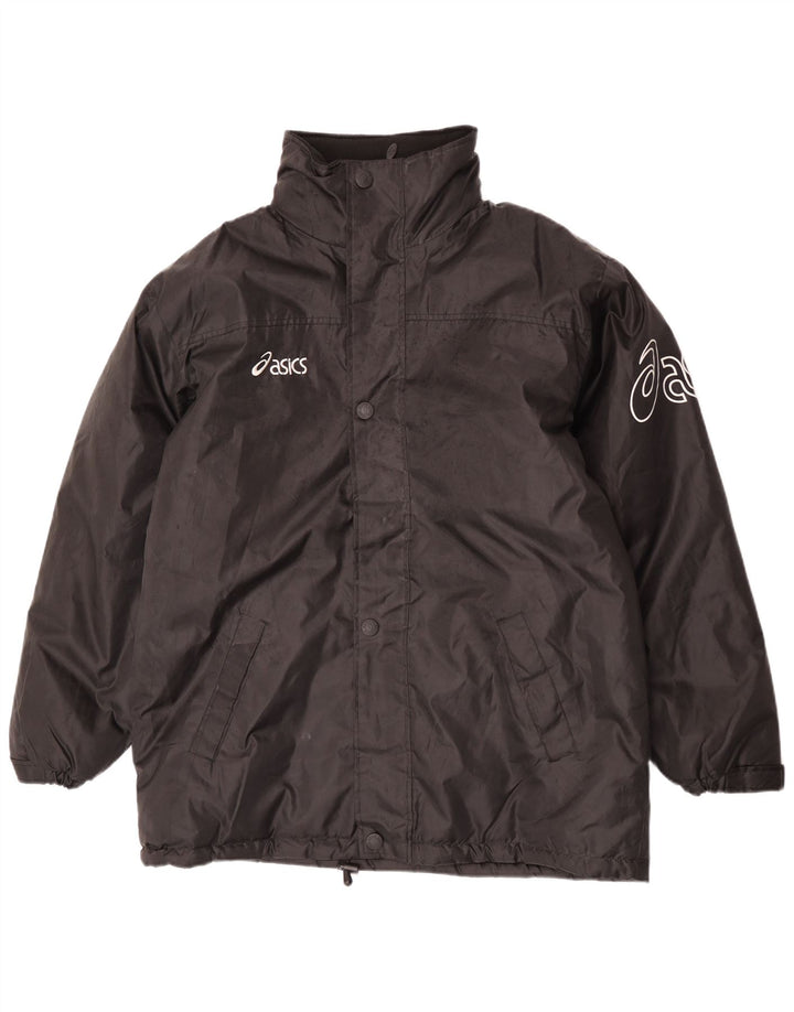 Giacca a vento grafica da uomo Asics UK 40 grande poliestere nero
