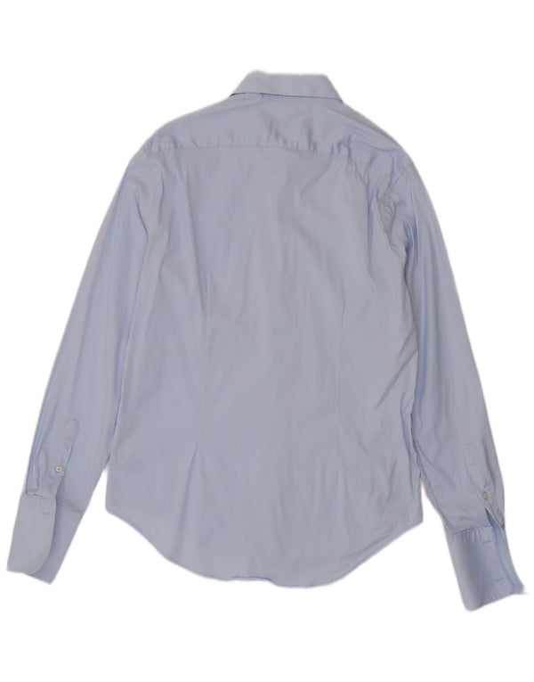 Camicia formale slim fit da uomo Zara XL in cotone blu