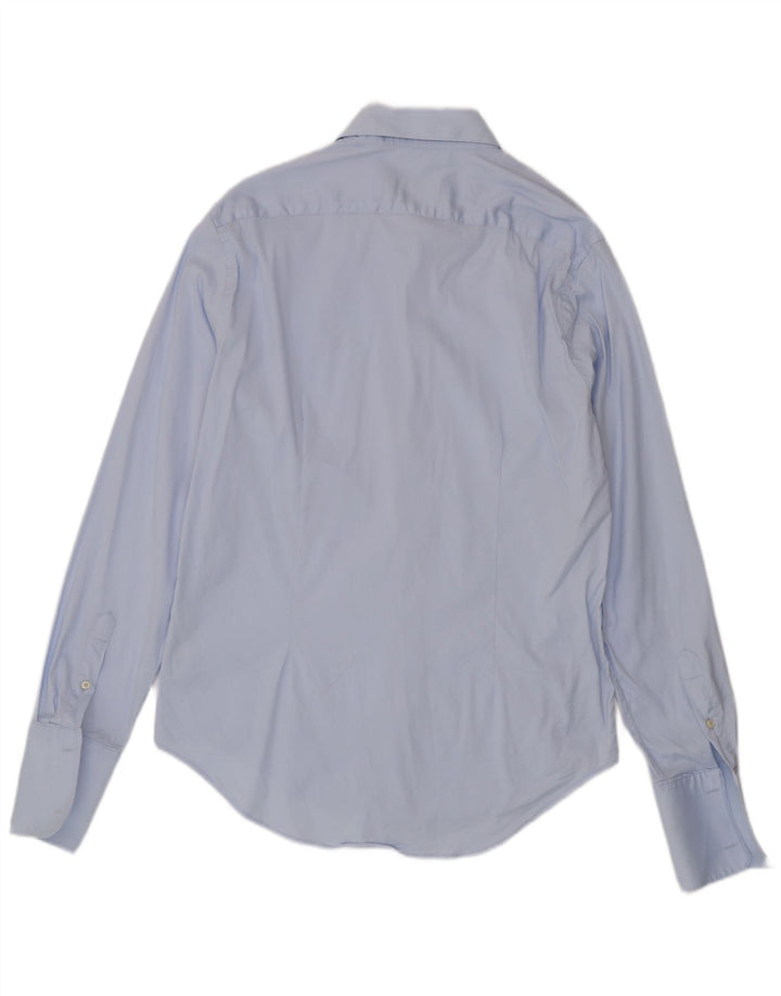 Camicia formale slim fit da uomo Zara XL in cotone blu