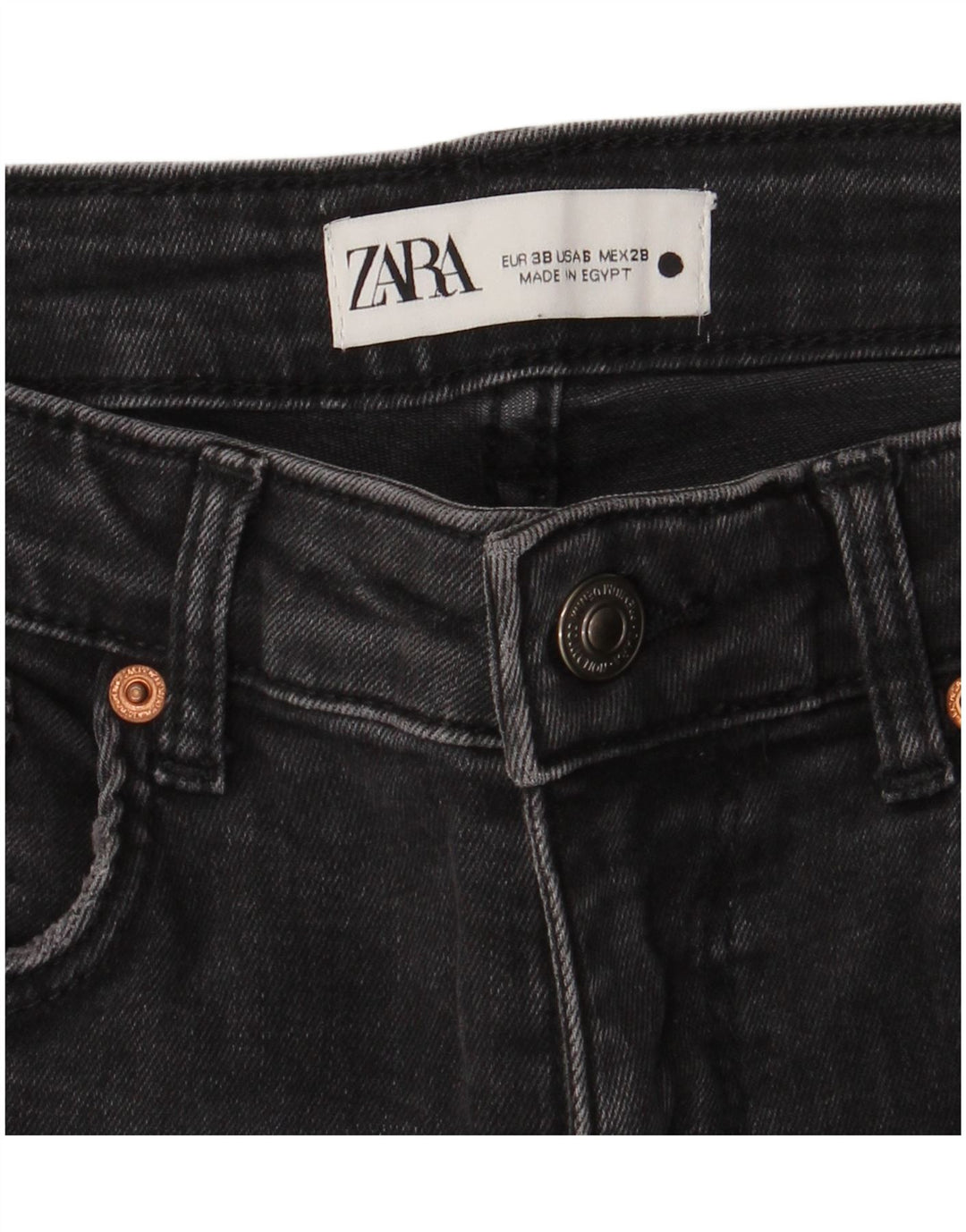 Jeans slim da donna Zara EU 38 Small W28 L25 Grigio
