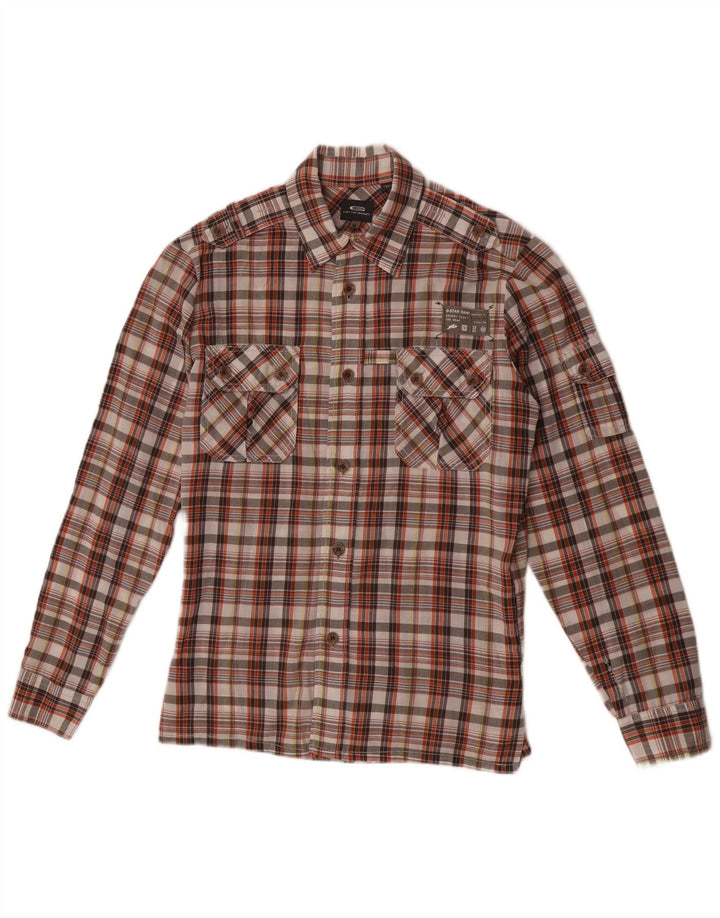 Camicia da uomo G-Star in cotone scozzese medio multicolore