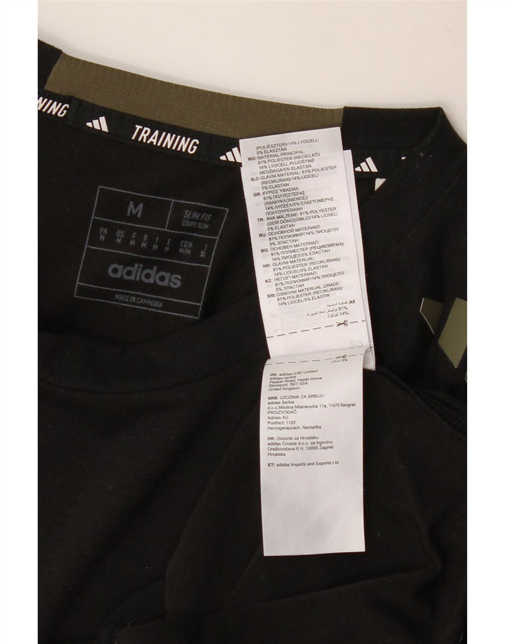 T-shirt ADIDAS da uomo Aeroready slim fit, poliestere medio nero