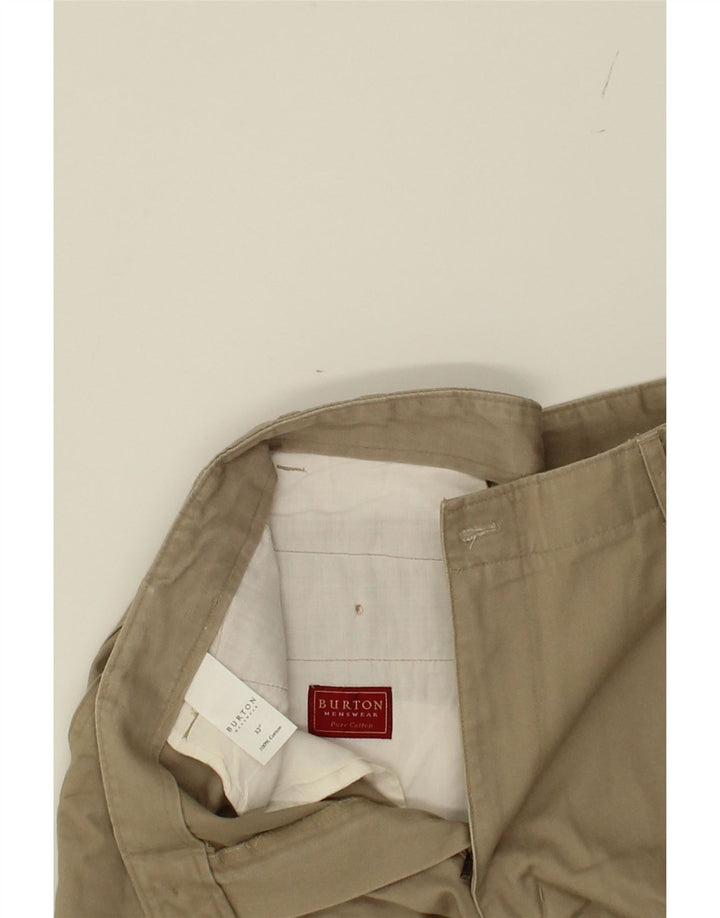 BURTON Mens Chino Shorts W32 Medium  Beige Cotton Vintage Burton and Second-Hand Burton from Messina Hembry 