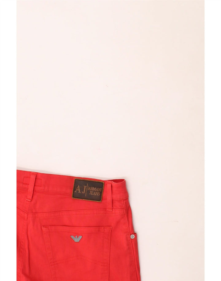 ARMANI Womens Straight Jeans W31 L28 Red Cotton Classic Vintage Armani and Second-Hand Armani from Messina Hembry 