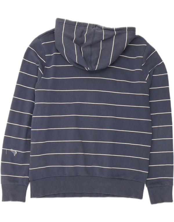Felpa con cappuccio da uomo Puma grande a righe blu navy