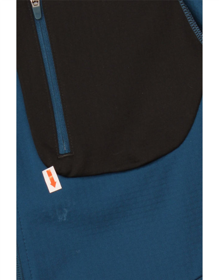 Felpa con cappuccio e zip da uomo Puma Small Blue Colourblock