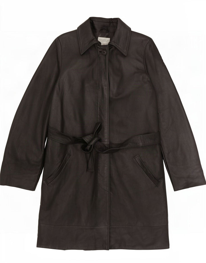 Cappotto Donna In Pelle Free Heron Conbipel IT 42 Medio Nero