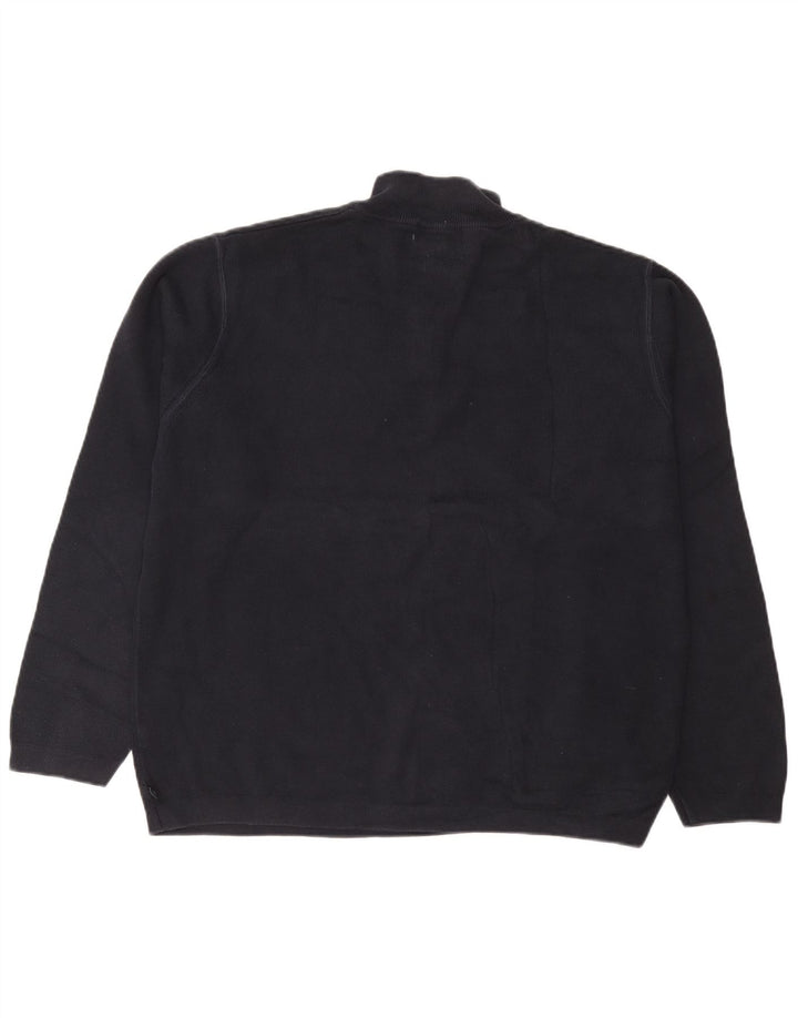 Maglione da uomo Marks & Spencer con collo con zip blu Harbour XL Blu navy