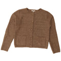 Maglione cardigan corto da donna Marks & Spencer UK 14 Poliestere marrone medio