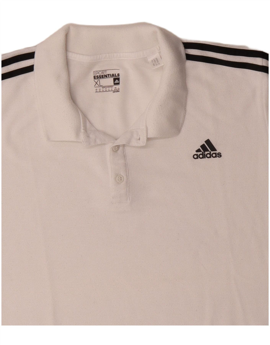 Polo Adidas Climalite da uomo XL in poliestere bianco