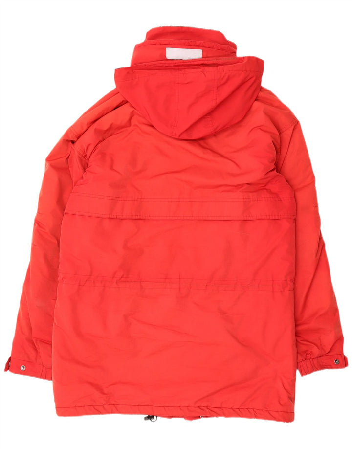 Giacca da sci con cappuccio alta da uomo L.L.Bean UK 38 poliestere rosso medio