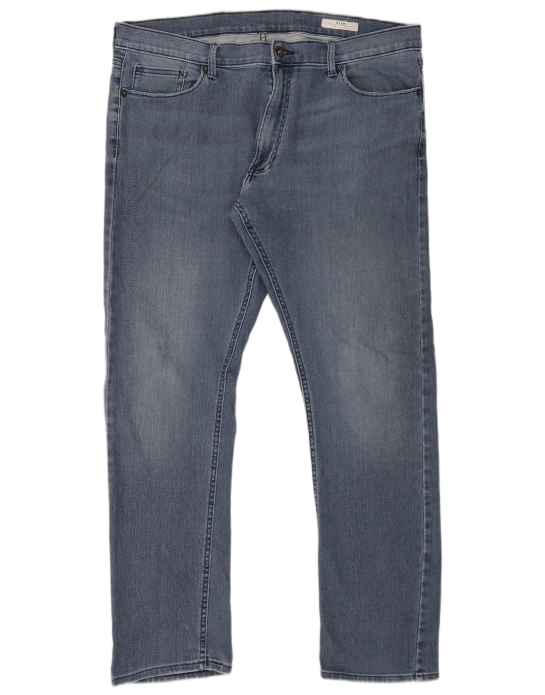 Jeans Slim da Uomo Marks & Spencer W38 L31 Cotone Blu