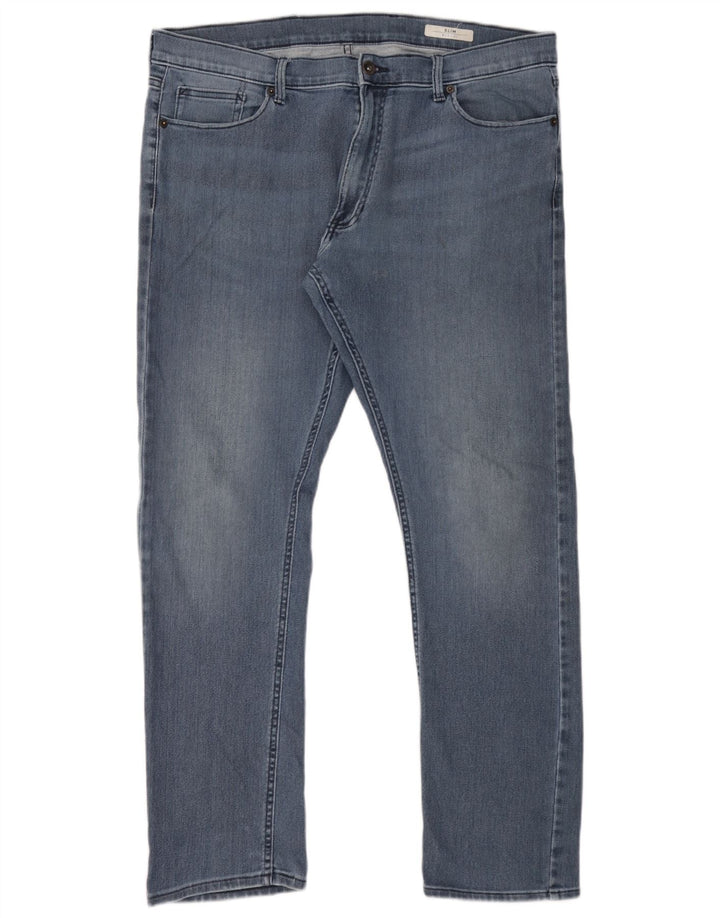 Jeans Slim da Uomo Marks & Spencer W38 L31 Cotone Blu
