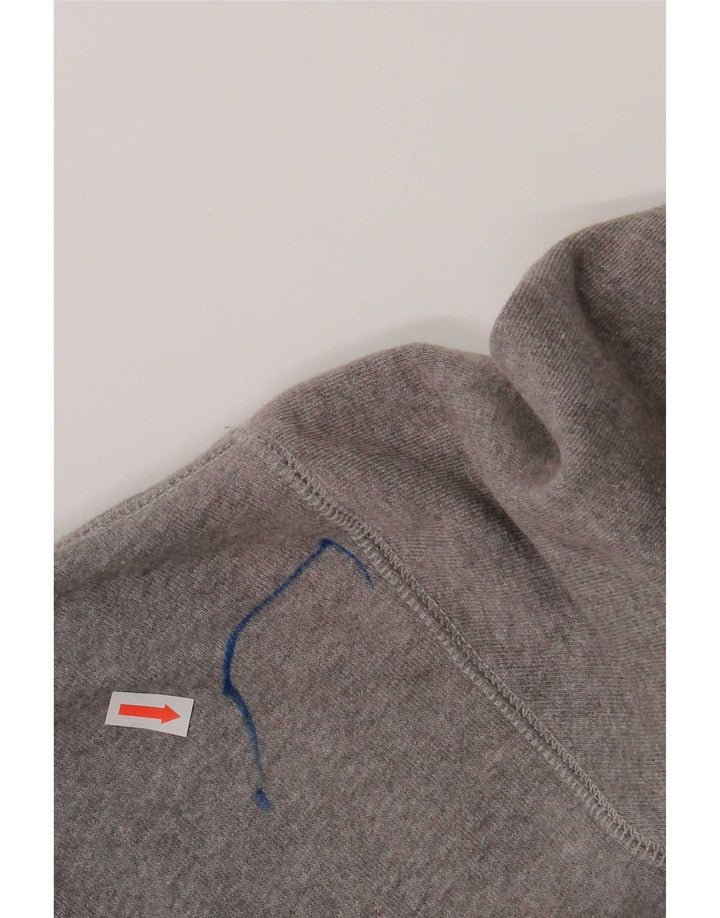 Maglione con cappuccio e zip da uomo Hackett in cotone grigio medio