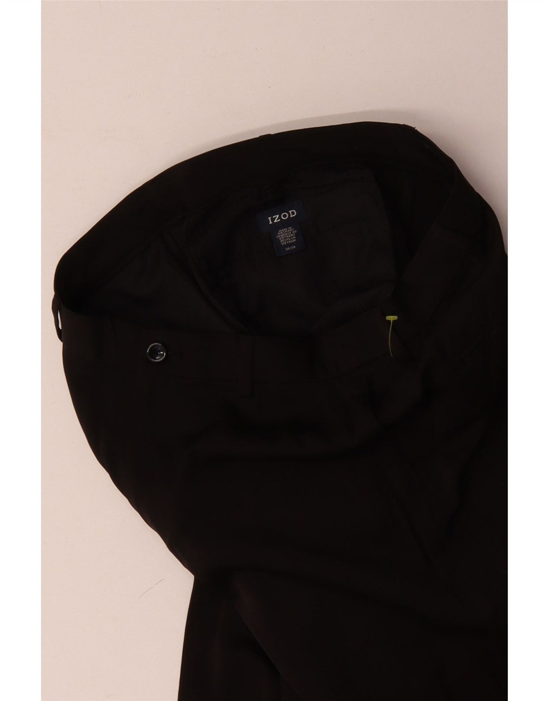 Pantaloni chino dritti da uomo Izod W34 L29 poliestere nero